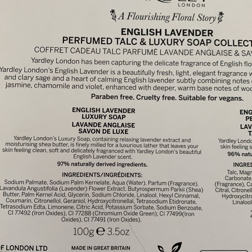 NIB, Yardley English Lavender Talc & Soap Set - Picture 5 of 7